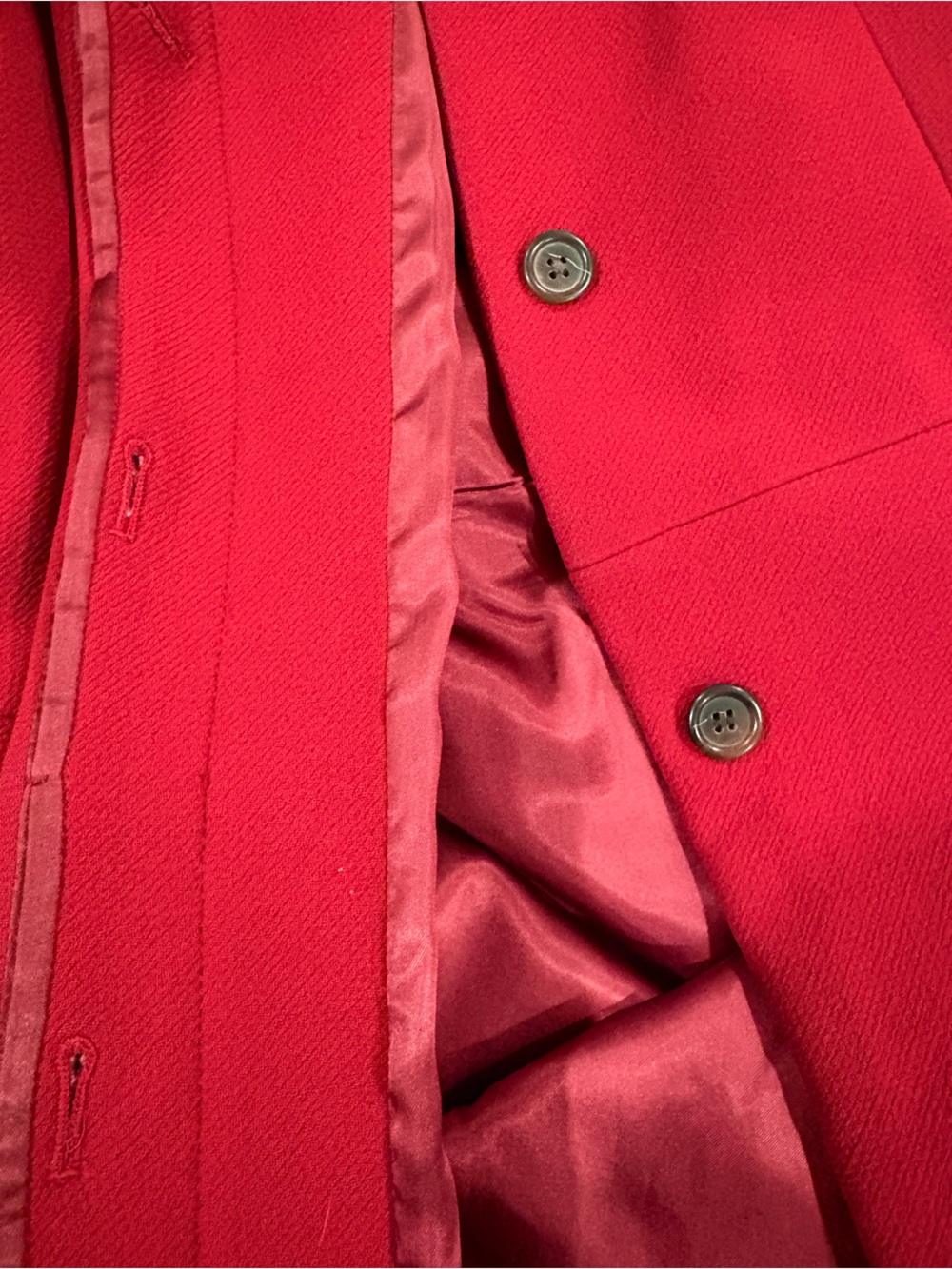 J. Crew Red Wool-Blend Single-Breasted Coat - Picture 13 of 14